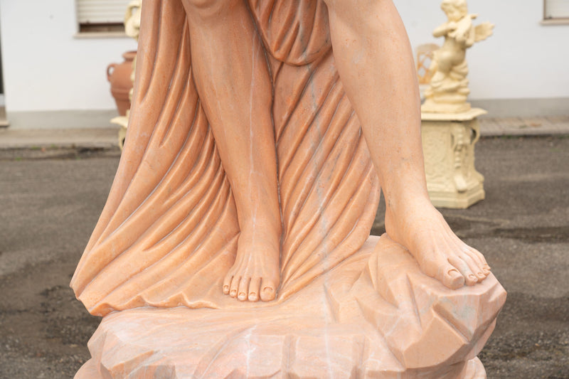 Biscottini Statua Nettuno con base in marmo L103xPR103xH275 cm realizzata dimensioni