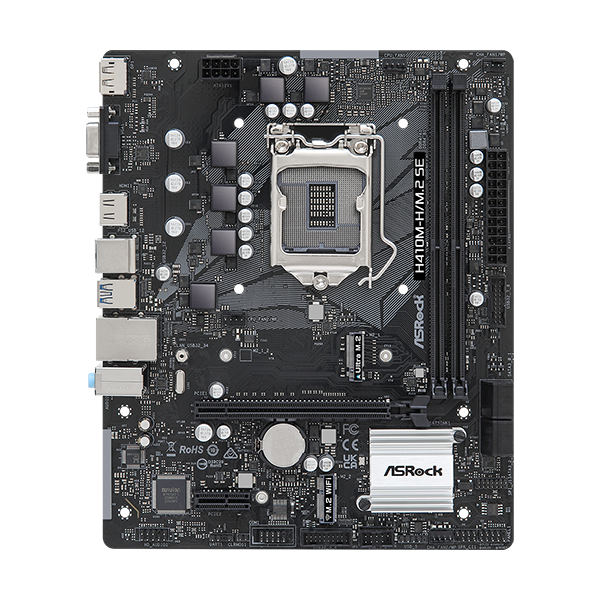 ASROCK H410M-H/M.2 SE - MAINBOARD MICRO ATX - DDR4 - SOCKET 1200 (90-MXBMU0-A0UAYZ)
