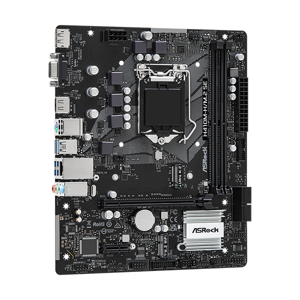 ASROCK H410M-H/M.2 SE - MAINBOARD MICRO ATX - DDR4 - SOCKET 1200 (90-MXBMU0-A0UAYZ)
