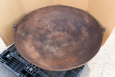 Biscottini VECCHIO CONTENITORE IN FERRO BATTUTO /crogiolo dimensioni diametro Offerta