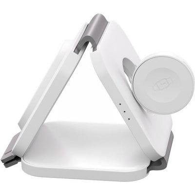 Caricatore Qi Wireless Caricabatterie 3in1 Stazione di Ricarica Pieghevole 15W