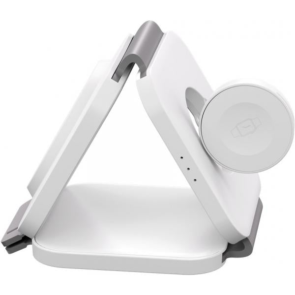 Caricatore Qi Wireless Caricabatterie 3in1 Stazione di Ricarica Pieghevole 15W