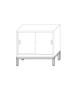 Base di rialzo per armadio metallico cm.120x45