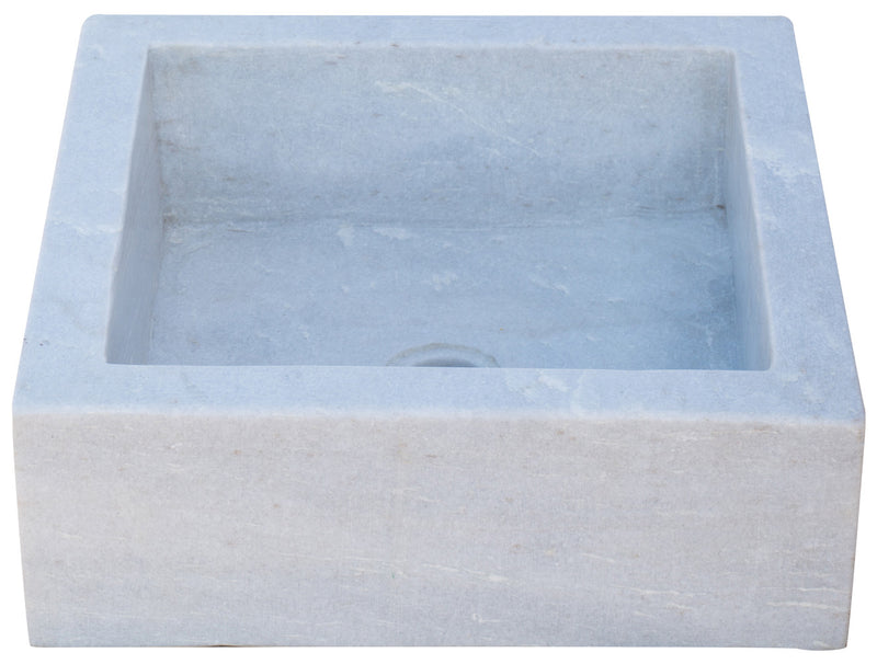 Biscottini Acquaio in marmo bianco L40xPR40xH16 cm Vasca realizzata completamente