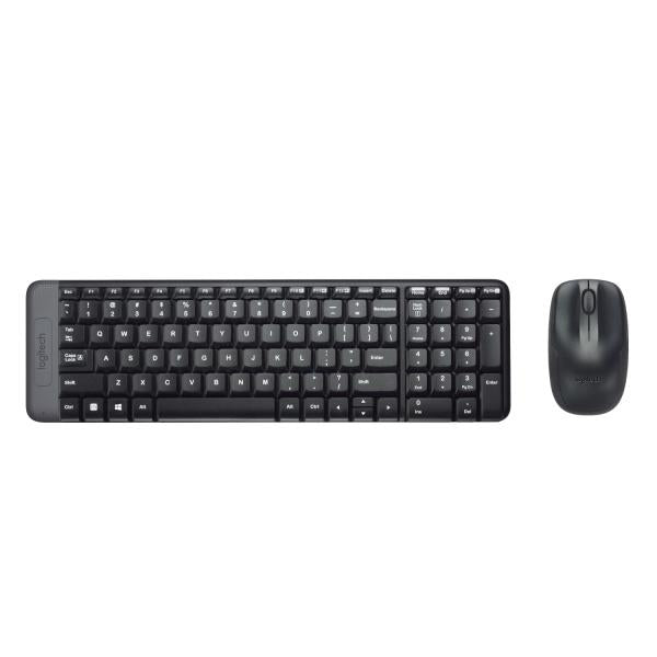 Logitech Kit Tastiera+mouse Wireless Slim Usb Nero Mk220 920-003721