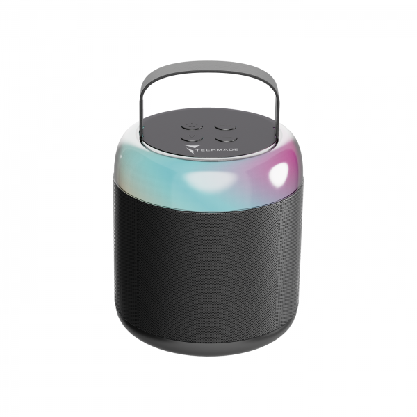 Techmade Speaker Karaoke Bluetooth Portatile Con Mic. Led Nero
