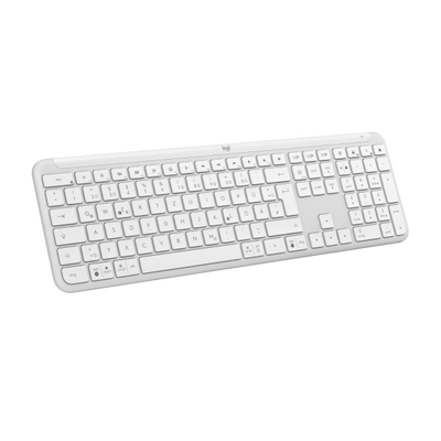 Logitech K950 Signature Slim tastiera Ufficio RF senza fili + Bluetooth QWERTZ Tedesco Bianco