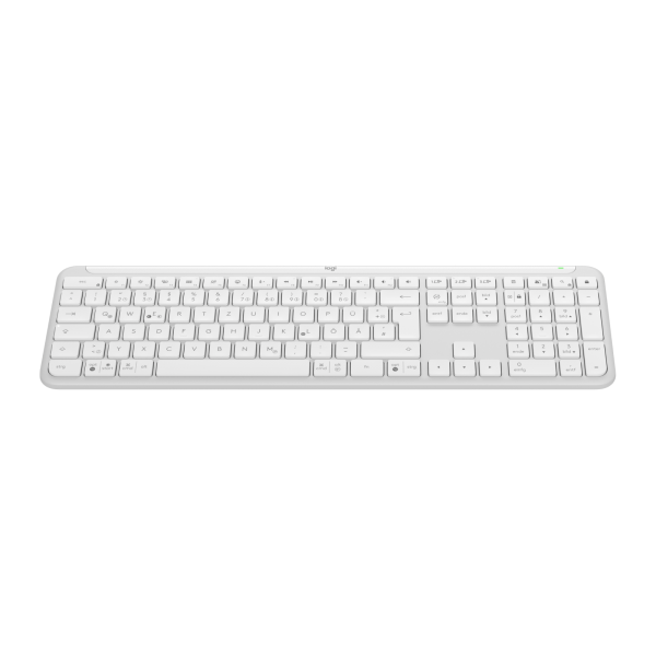 Logitech K950 Signature Slim tastiera Ufficio RF senza fili + Bluetooth QWERTZ Tedesco Bianco