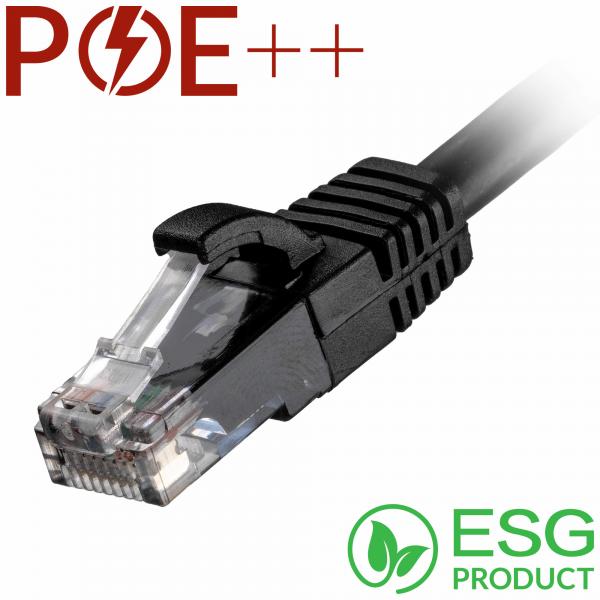 Cablenet L60-6003B cavo di rete Nero 0,3 m Cat6 U/UTP [UTP] (CNL 100PK 0.3M C6 Bk UTP Ls 24AWG SB)