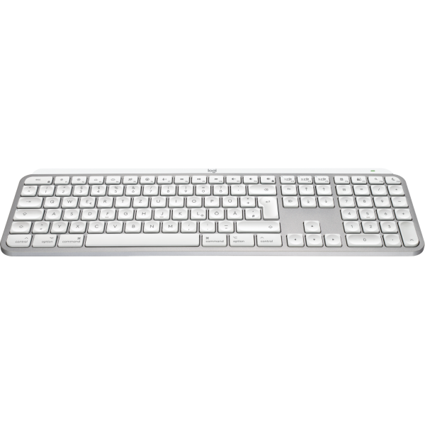 Logitech MX Keys S for Mac tastiera Ufficio RF senza fili + Bluetooth QWERTZ Tedesco Alluminio, Bianco