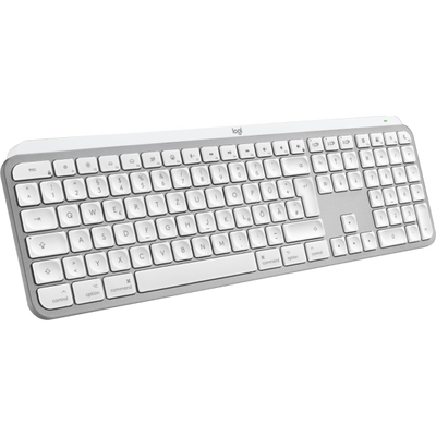 Logitech MX Keys S for Mac tastiera Ufficio RF senza fili + Bluetooth QWERTZ Tedesco Alluminio, Bianco