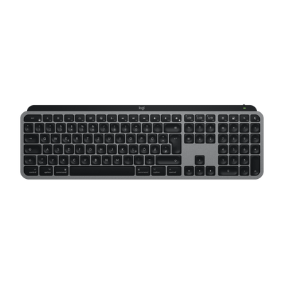 Logitech MX Keys S for Mac tastiera Ufficio RF senza fili + Bluetooth QWERTZ Tedesco Alluminio, Nero