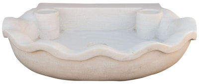 Biscottini Lavandino in marmo bianco L60xPR50xH13 cm Vasca realizzata completamente