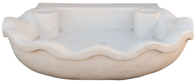 Biscottini Lavandino in marmo bianco L60xPR50xH13 cm Vasca realizzata completamente