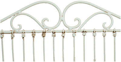 Biscottini Portariviste in ferro battuto finitura bianca anticata L39xPR30xH52 cm