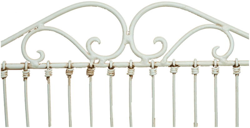 Biscottini Portariviste in ferro battuto finitura bianca anticata L39xPR30xH52 cm