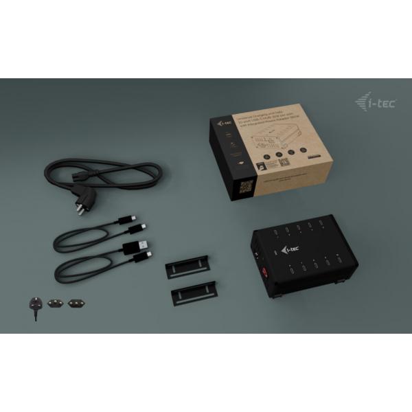 i-tec CACHRGHUB10CUK Caricabatterie per dispositivi mobili Universale Nero AC Ricarica rapida Interno (I-TEC CHARGING HUB 10X USB-C - USB-C/USB-A HUB 15W/PORT 180W)