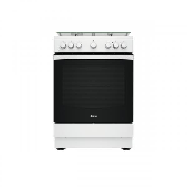 Indesit Cucina A Gas 4 Bruc.forno Elet.75lt 60x60 Bianco Is67g4phw/e/1