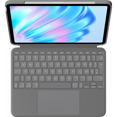 Logitech Combo Touch QWERTZ Tedesco Smart Connector Grigio