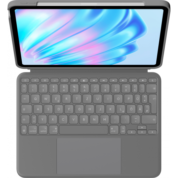 Logitech Combo Touch QWERTZ Tedesco Smart Connector Grigio