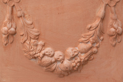 Biscottini Vaso cubo festonato in Terracotta 100% Made in Italy interamente Lavorata a Mano