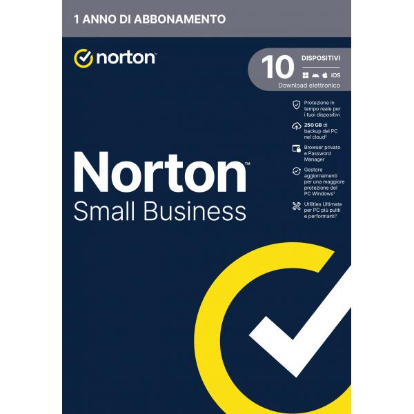 NORTON SMALL BUSINESS 1USER 10 DEV 250GB BACKUP 12 MESI