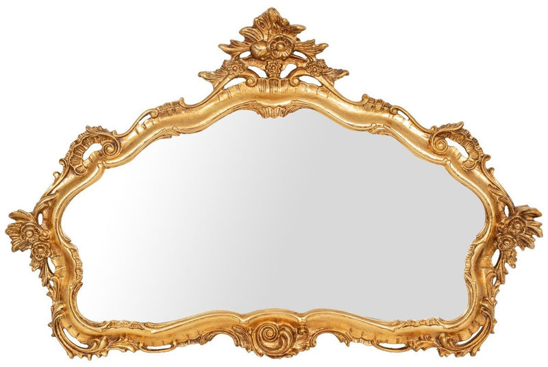 Biscottini SPECCHIERA DA PARETE IN LEGNO FINITURA FOGLIA ORO ANTICATO MADE IN ITALY