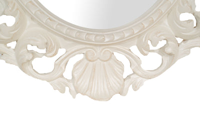 Biscottini SPECCHIERA DA PARETE IN LEGNO FINITURA BIANCA ANTICATA MADE IN ITALY Specchio