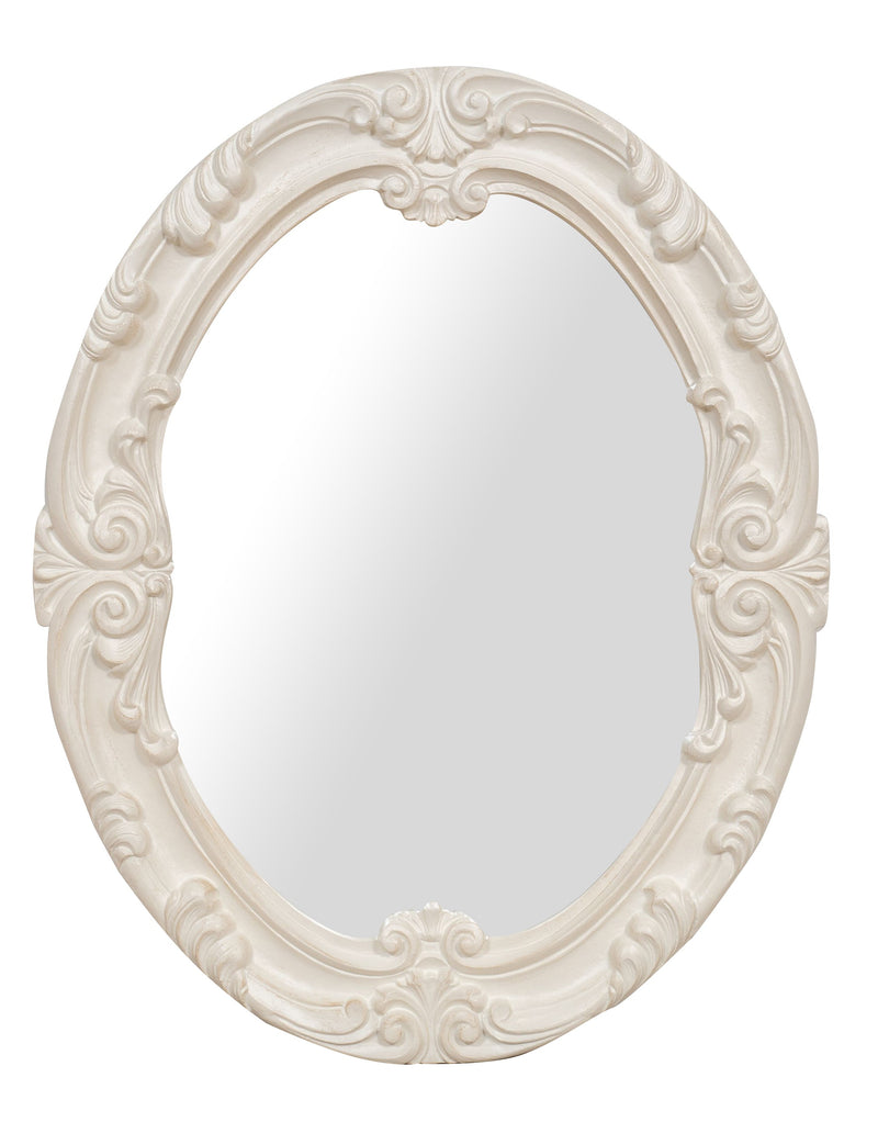 Biscottini SPECCHIERA DA PARETE IN LEGNO FINITURA BIANCA ANTICATA MADE IN ITALY Specchio