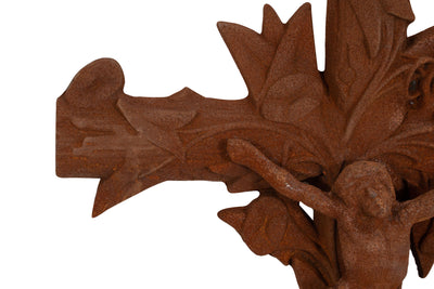 Biscottini Croce in fusione di ghisa finitura ruggine naturale Riproduzione antica