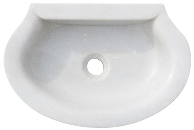 Biscottini Lavandino in marmo bianco L46xPR31xH13 cm Vasca realizzata completamente