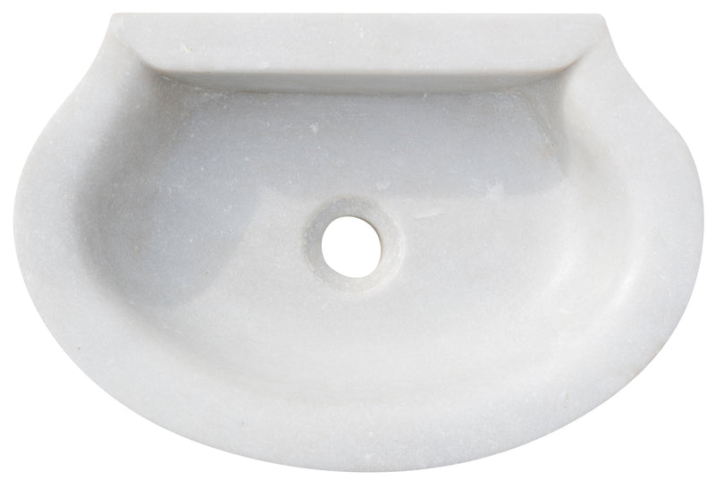 Biscottini Lavandino in marmo bianco L46xPR31xH13 cm Vasca realizzata completamente