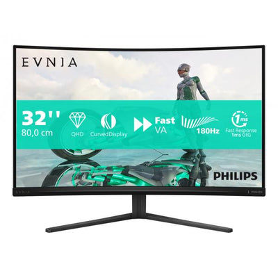 Monitor Philips Evnia 32M2C3500L/00 - Led 31.5" Quad HD VA - Pannello 16:9 - 180 Hz - 180 Hz - HDMI, DisplayPort - VESA - Nero