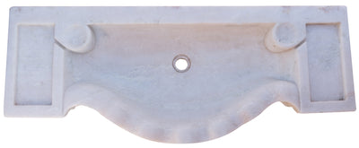 Biscottini Lavandino in marmo bianco L114xPR45xH18 cm Vasca realizzata completamente