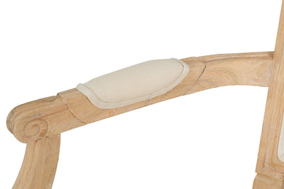 Biscottini Sedia imbottita in legno massello di olmo Poltrona dimensioni larghezza