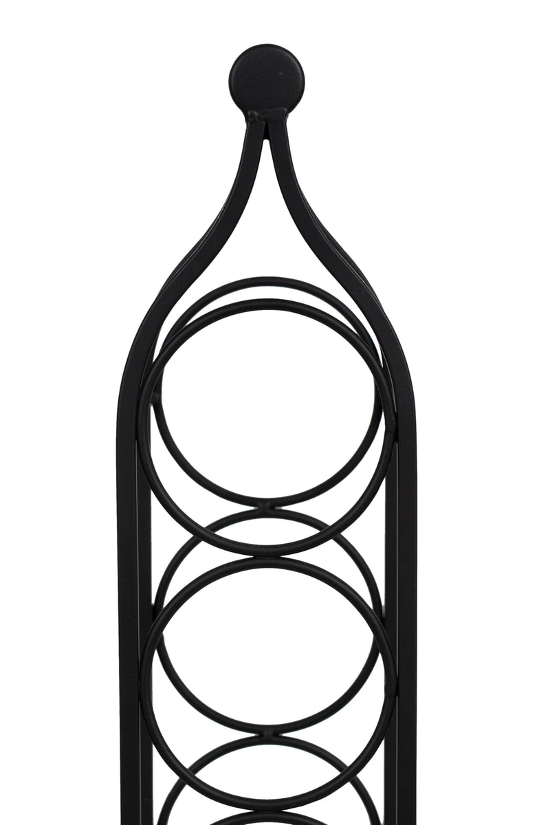 Biscottini Porta bottiglie in ferro battuto finitura nera anticata Cantinetta Offerta