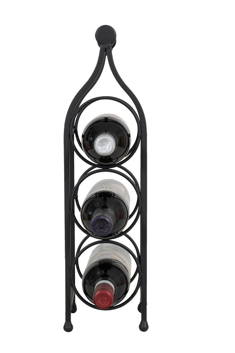 Biscottini Porta bottiglie in ferro battuto finitura nera anticata Cantinetta Offerta