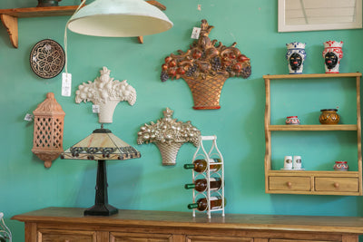 Biscottini Porta bottiglie in ferro battuto finitura bianca anticata Cantinetta Offerta