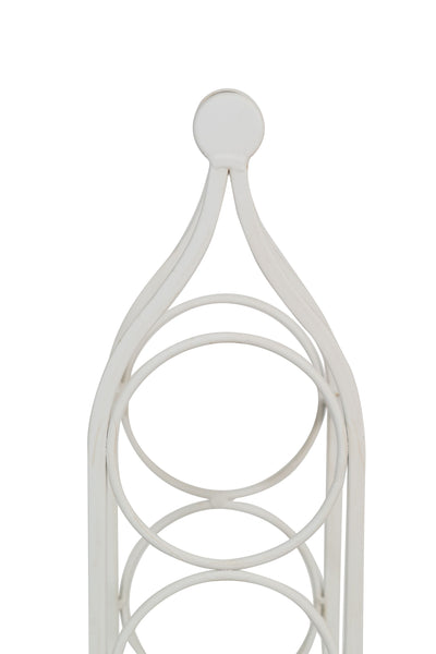 Biscottini Porta bottiglie in ferro battuto finitura bianca anticata Cantinetta Offerta