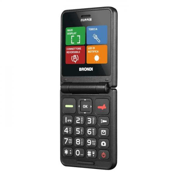 BRONDI CELLULARE FLIPPER NERO METAL