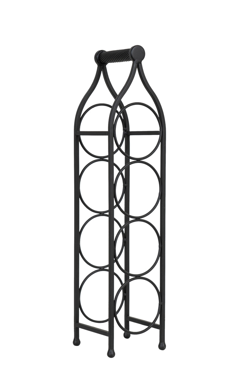 Biscottini Porta bottiglie in ferro battuto finitura nera anticata Cantinetta Offerta