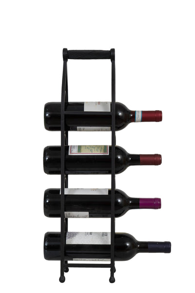 Biscottini Porta bottiglie in ferro battuto finitura nera anticata Cantinetta Offerta