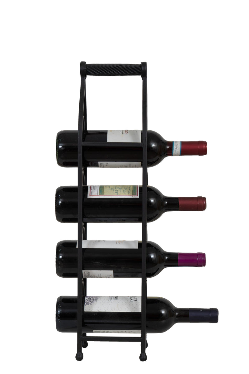 Biscottini Porta bottiglie in ferro battuto finitura nera anticata Cantinetta Offerta