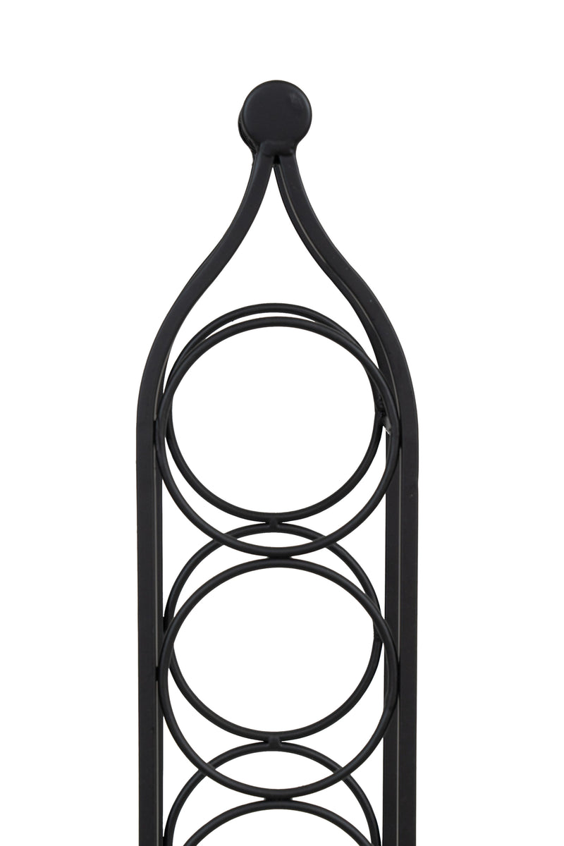 Biscottini Porta bottiglie in ferro battuto finitura nera anticata Cantinetta Offerta