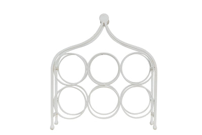 Biscottini Porta bottiglie in ferro battuto finitura bianca anticata Cantinetta Offerta