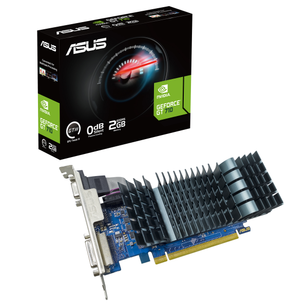 ASUS VGA GEFORCE GT 710, GT710-SL-2GD5-BRK-EVO, 2GB GDDR5, VGA/DVI/HDMI, 90YV0ALA-M0NA00
