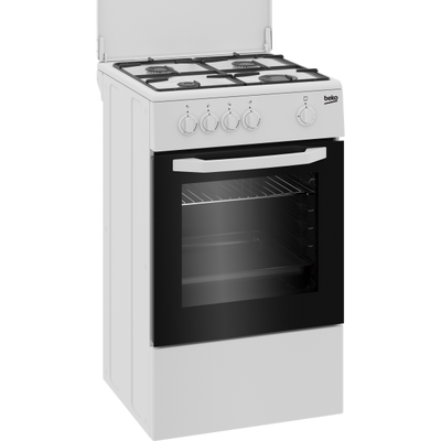 Beko Cucina A Gas 4 Bruciatori Forno Gas 54lt 50x50 Bianco Csg42009dw