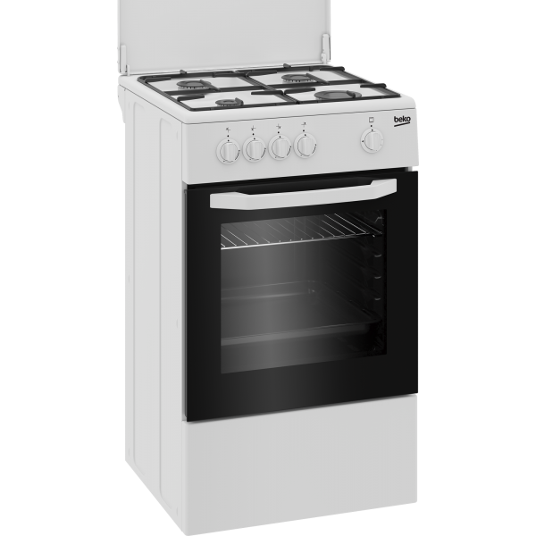 Beko Cucina A Gas 4 Bruciatori Forno Gas 54lt 50x50 Bianco Csg42009dw