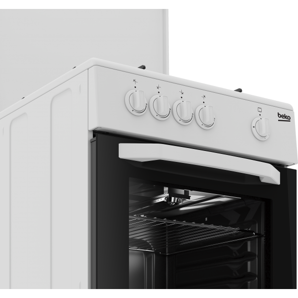 Beko Cucina A Gas 4 Bruciatori Forno Gas 54lt 50x50 Bianco Csg42009dw