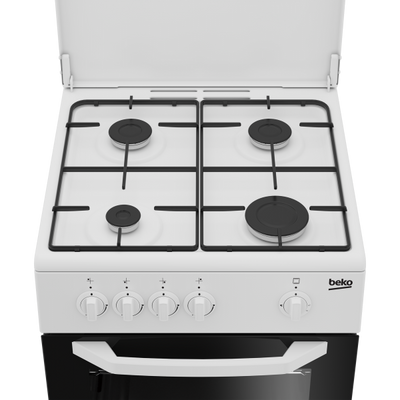 Beko Cucina A Gas 4 Bruciatori Forno Gas 54lt 50x50 Bianco Csg42009dw